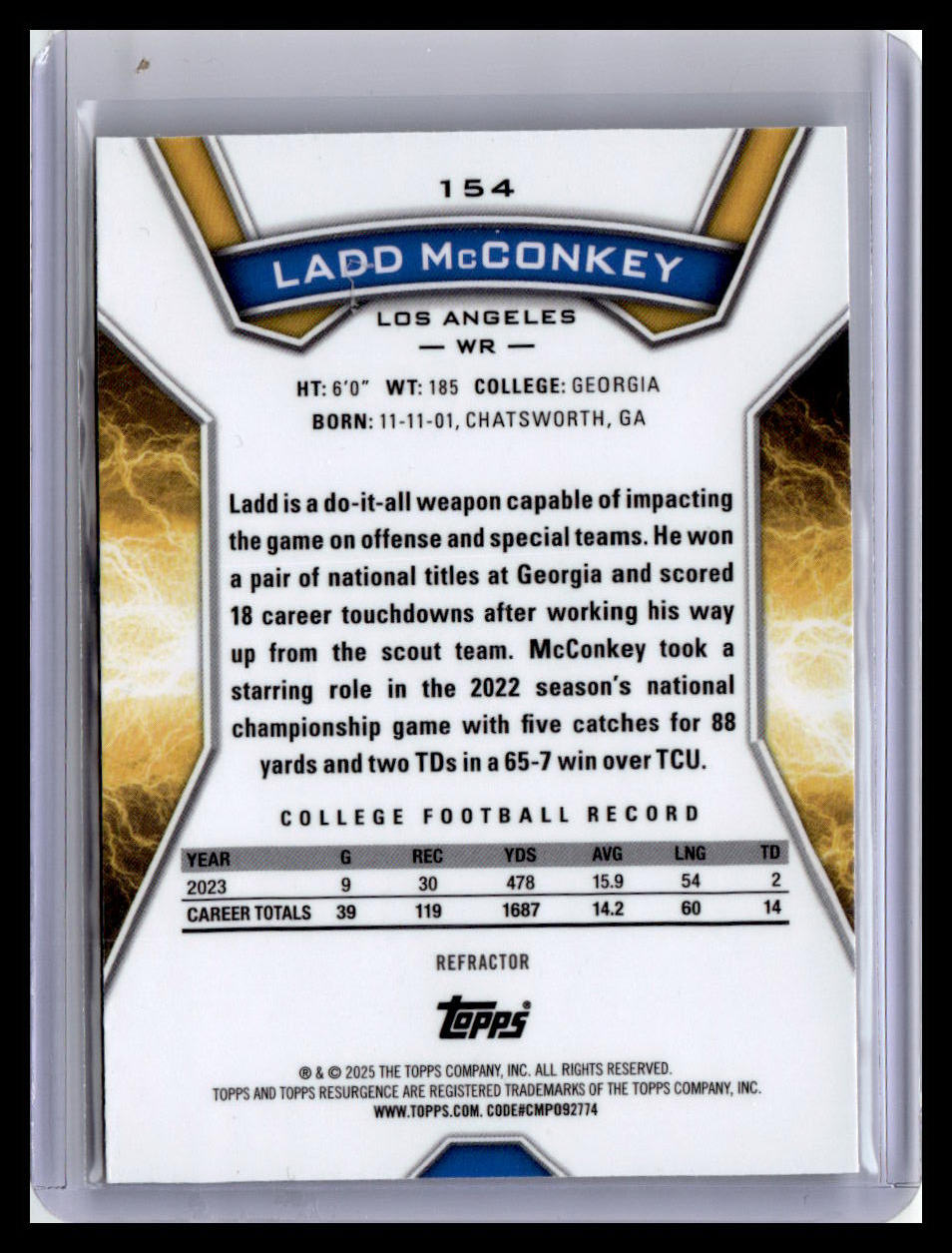 2024 Topps Resurgence #154 Ladd McConkey