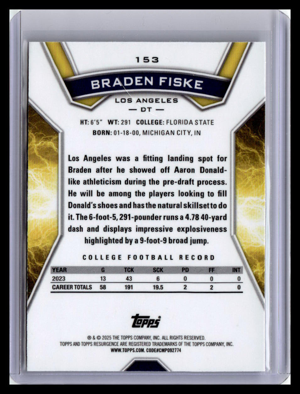 2024 Topps Resurgence #153 Braden Fiske