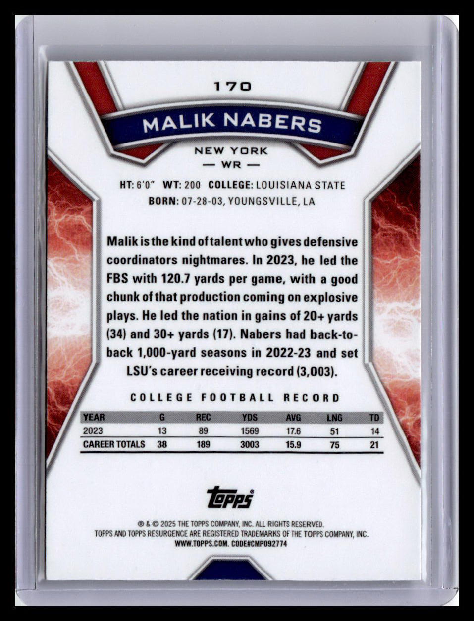 2024 Topps Resurgence #170 Malik Nabers