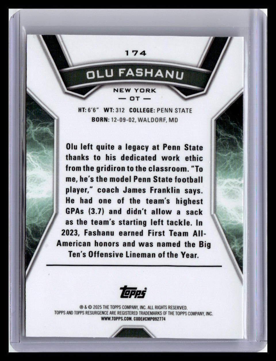 2024 Topps Resurgence #174 Olu Fashanu