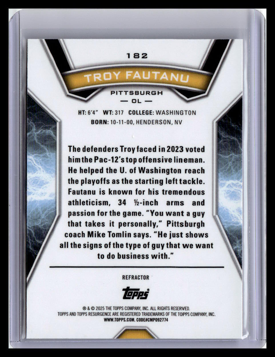 2024 Topps Resurgence #182 Troy Fautanu
