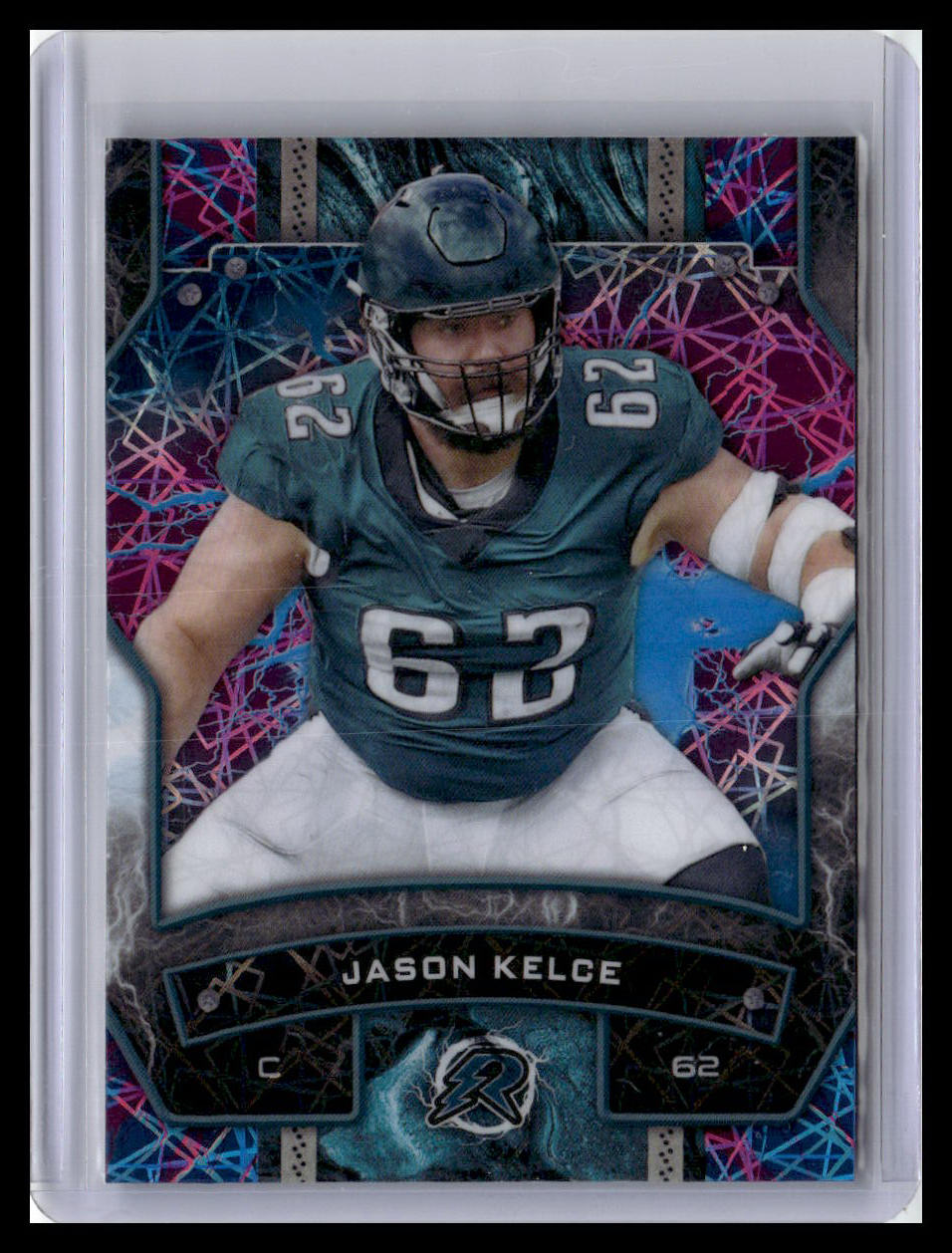 2024 Topps Resurgence #82 Jason Kelce Sky Blue & Pink Shock