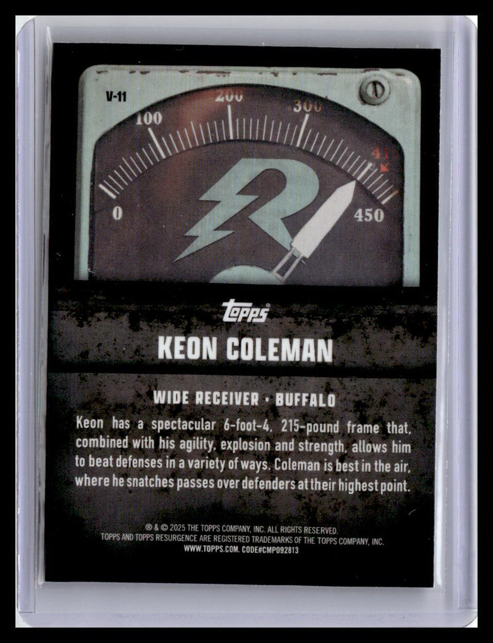 2024 Topps Resurgence #V-11 Keon Coleman Voltaic