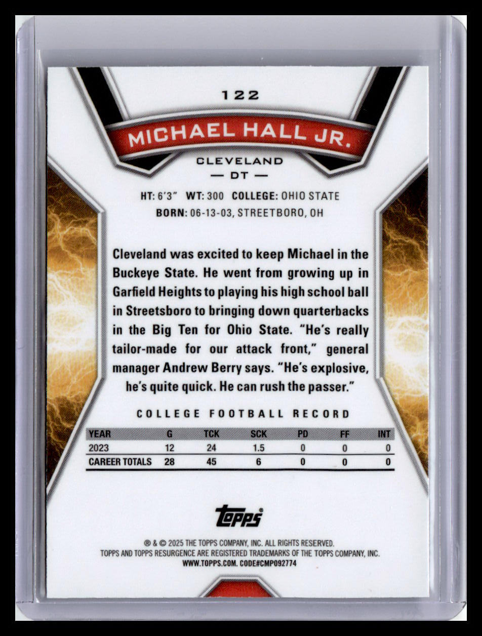 2024 Topps Resurgence #122 Michael Hall Jr. Blue & Orange Spark