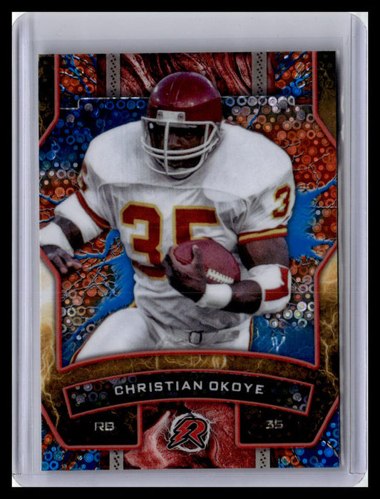 2024 Topps Resurgence #48 Christian Okoye Blue & Orange Spark