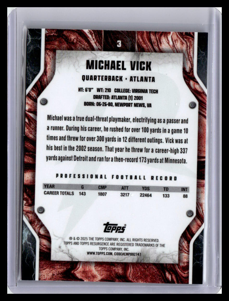 2024 Topps Resurgence #3 Michael Vick Blue & Orange Spark