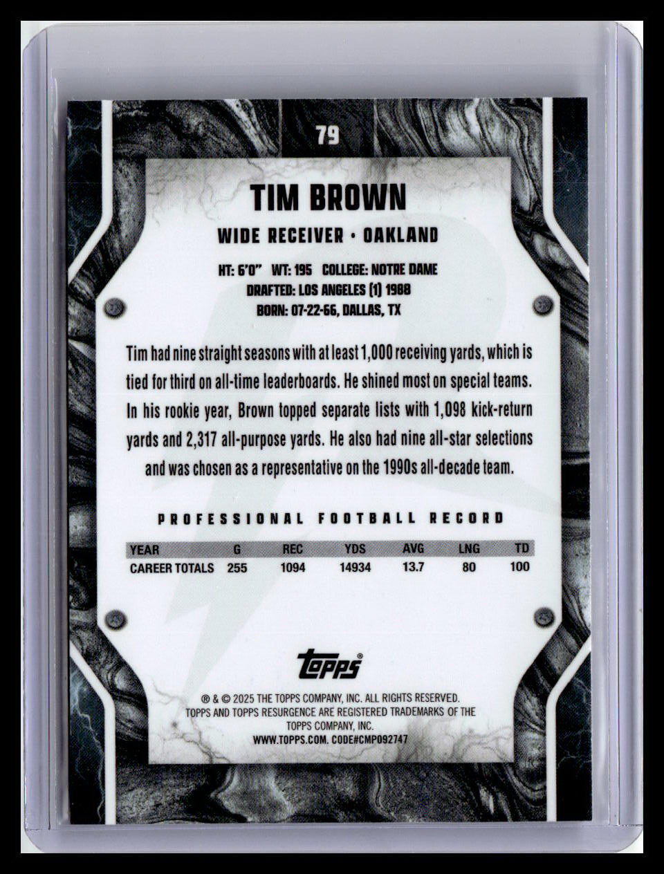 2024 Topps Resurgence #79 Tim Brown