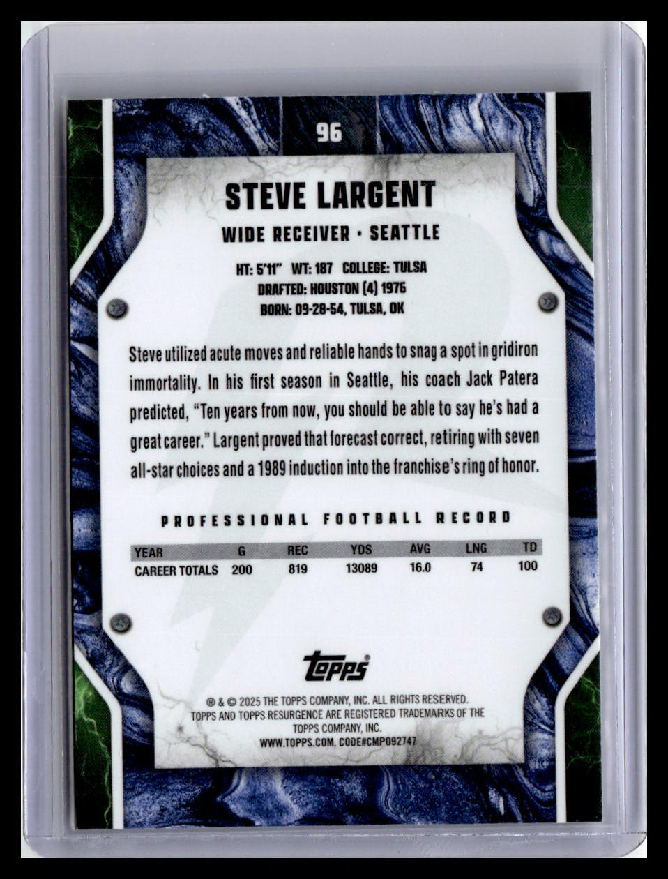 2024 Topps Resurgence #96 Steve Largent