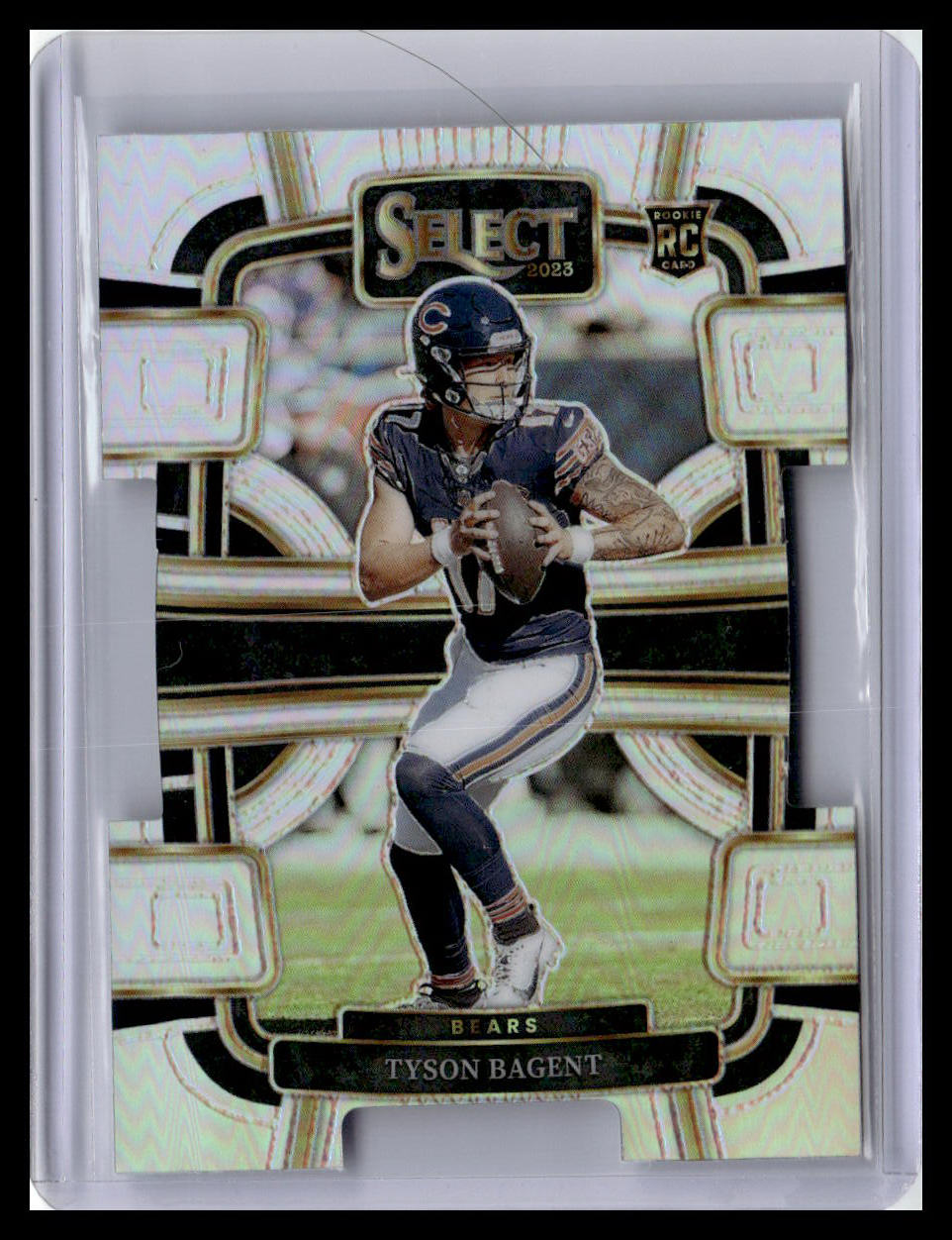 2023 Panini Select #18 Tyson Bagent Silver Prizms Die Cuts