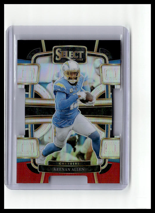 2023 Panini Select #51 Keenan Allen Black and Red Prizms Die Cuts
