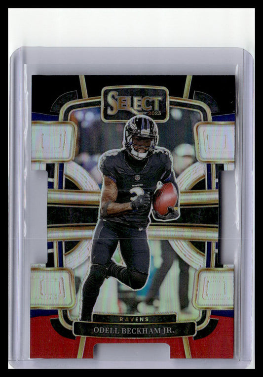 2023 Panini Select #9 Odell Beckham Jr. Black and Red Prizms Die Cuts