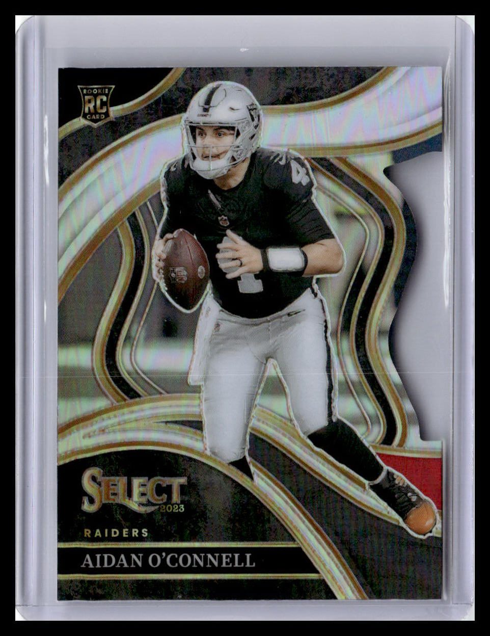 2023 Panini Select #298 Aidan O'Connell Black and Red Prizms Die Cuts