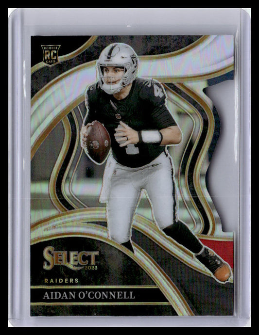 2023 Panini Select #298 Aidan O'Connell Black and Red Prizms Die Cuts