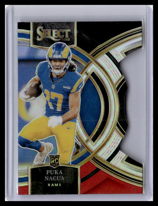2023 Panini Select #199 Puka Nacua Black and Red Prizms Die Cuts