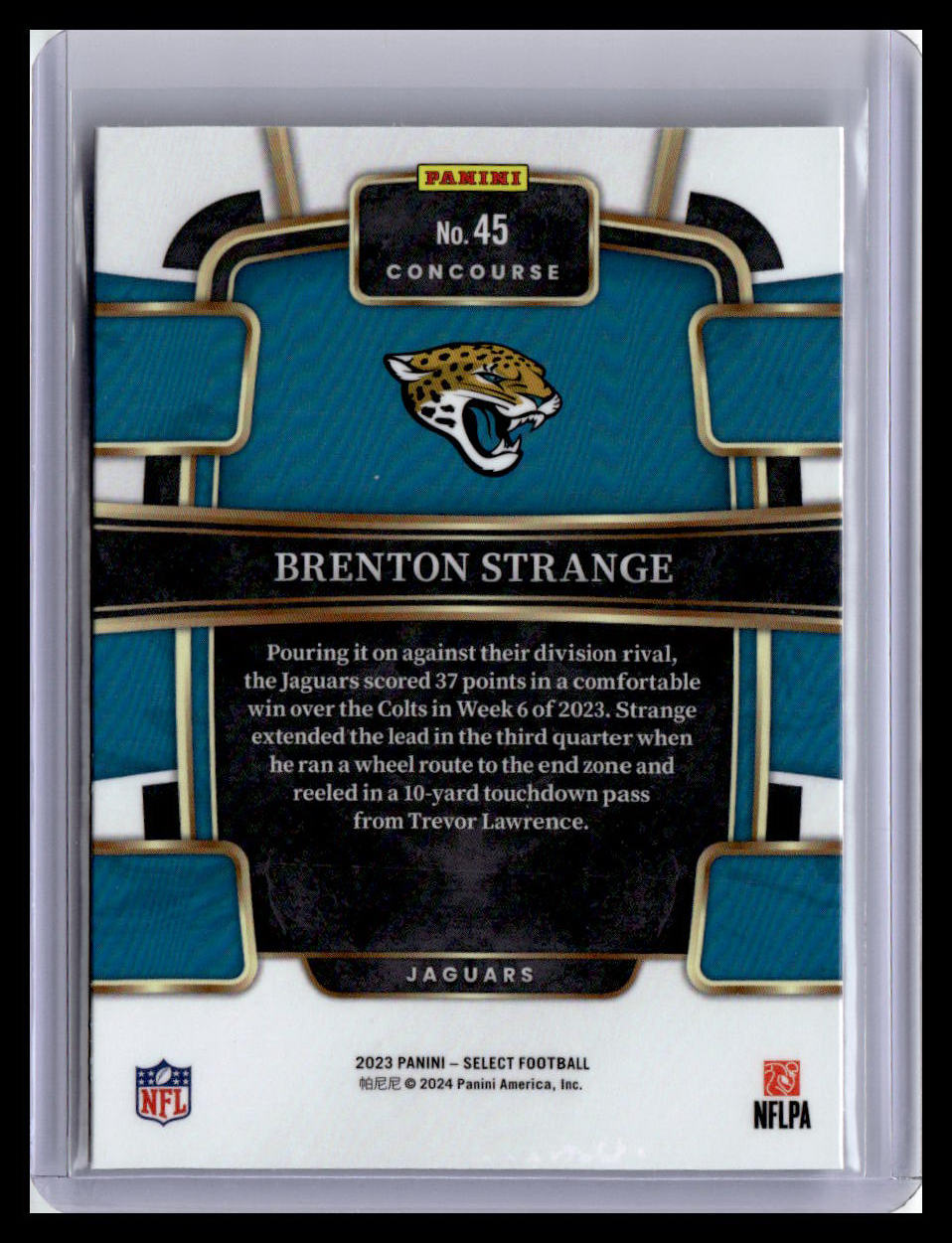 2023 Panini Select #45 Brenton Strange