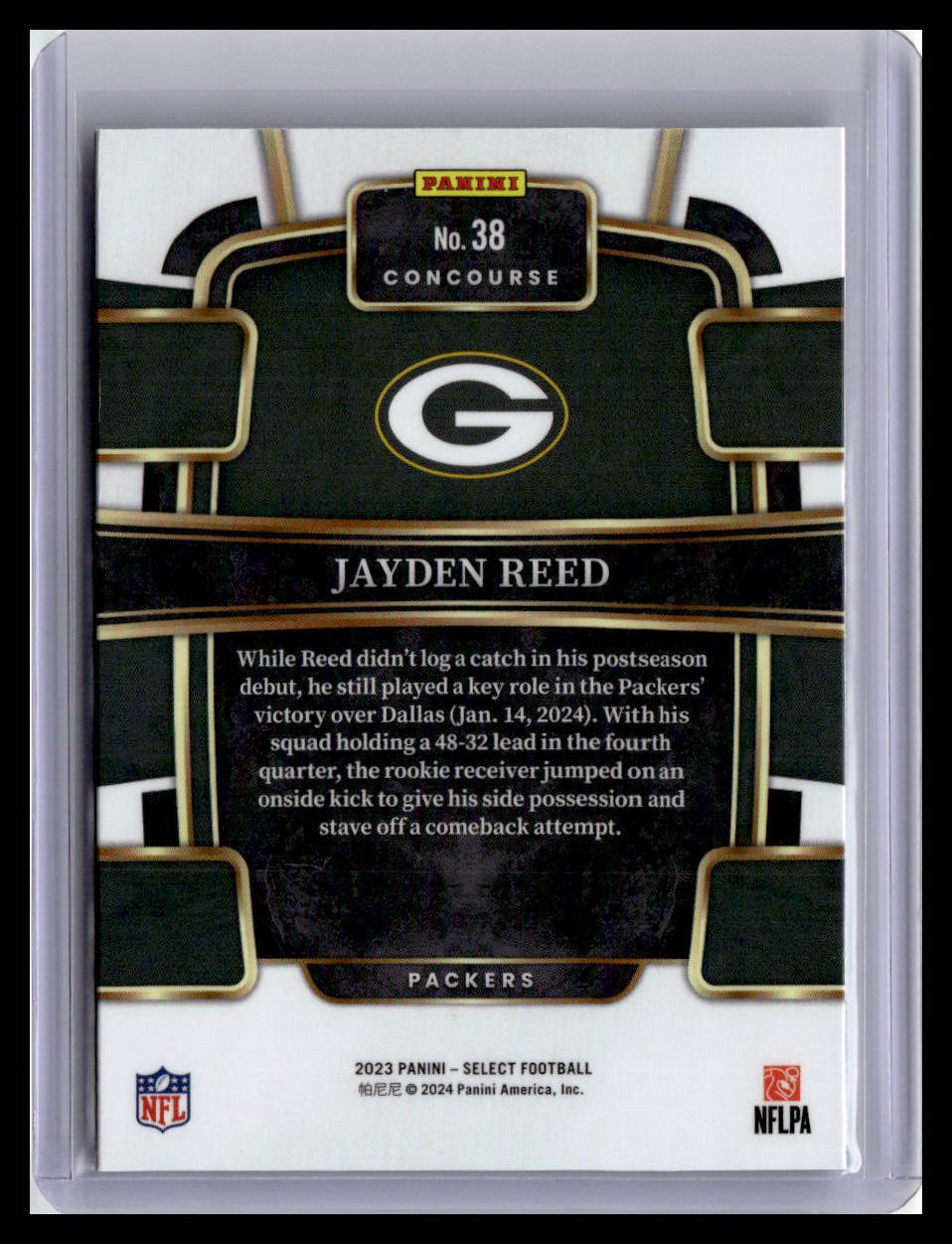 2023 Panini Select #38 Jayden Reed