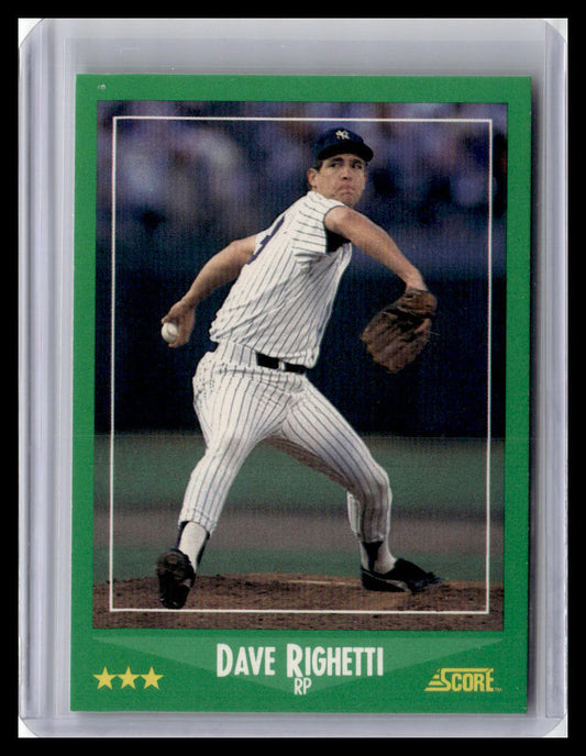 1988 Score #351 Dave Righetti