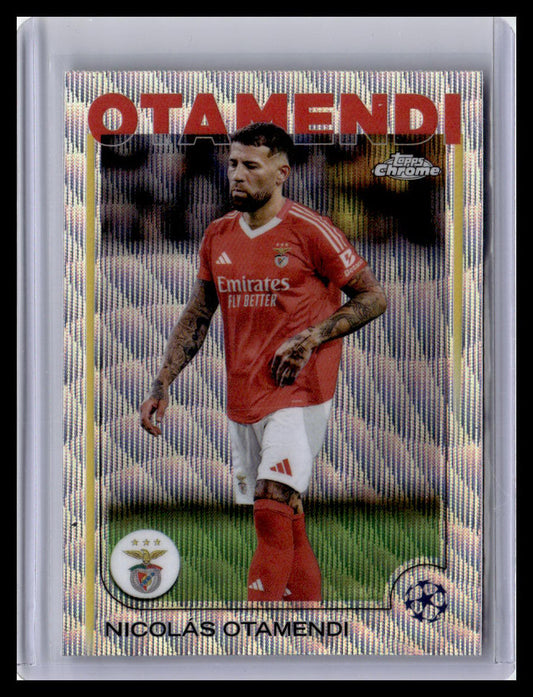 2024-25 Topps Chrome UEFA Club Competitions #86 Nicolás Otamendi Wave Refractor