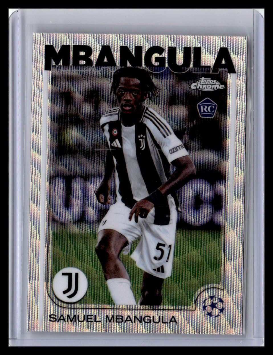 2024-25 Topps Chrome UEFA Club Competitions #12 Samuel Mbangula Wave Refractor