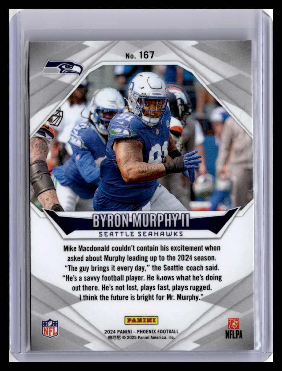 2024 Panini Phoenix #167 Byron Murphy II Hyper