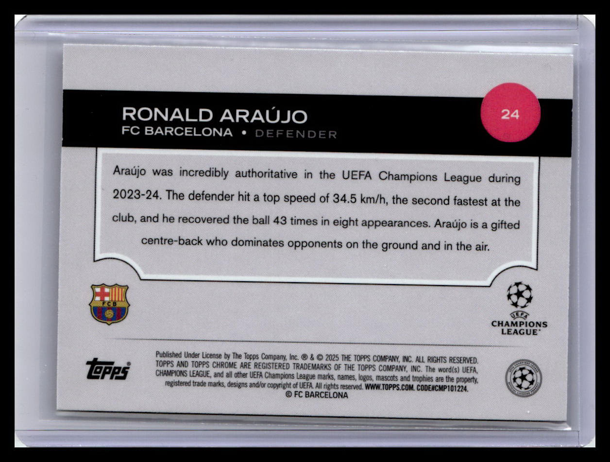 2024-25 Topps Chrome UEFA Club Competitions #24 Ronald Araújo