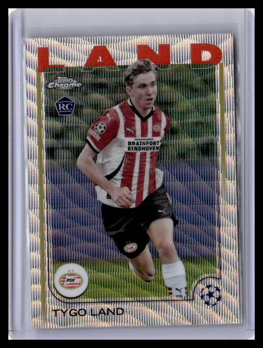 2024-25 Topps Chrome UEFA Club Competitions #120 Tygo Land Wave Refractor