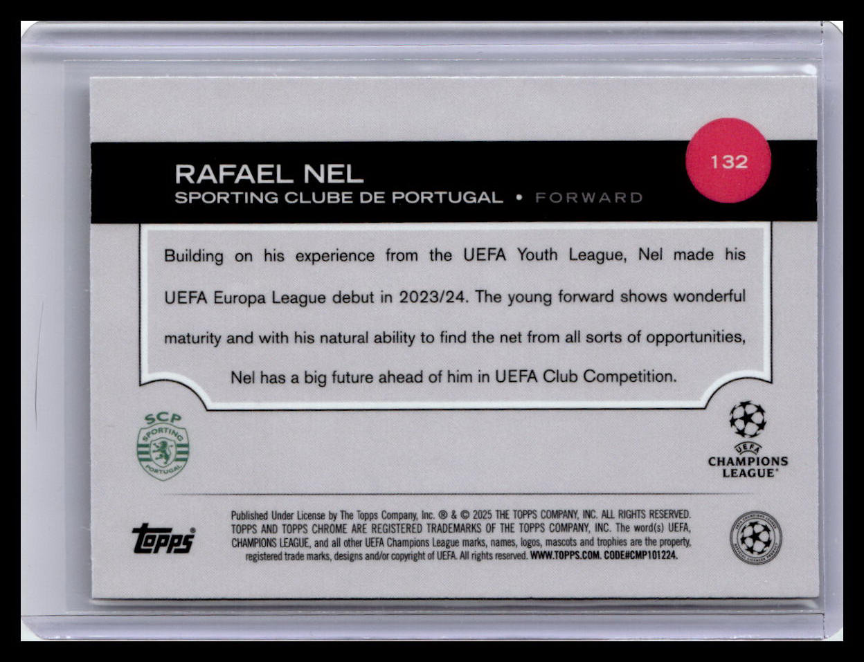 2024-25 Topps Chrome UEFA Club Competitions #132 Rafael Nel