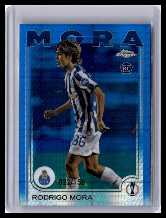 2024-25 Topps Chrome UEFA #137 Rodrigo Mora Blue Prism /150