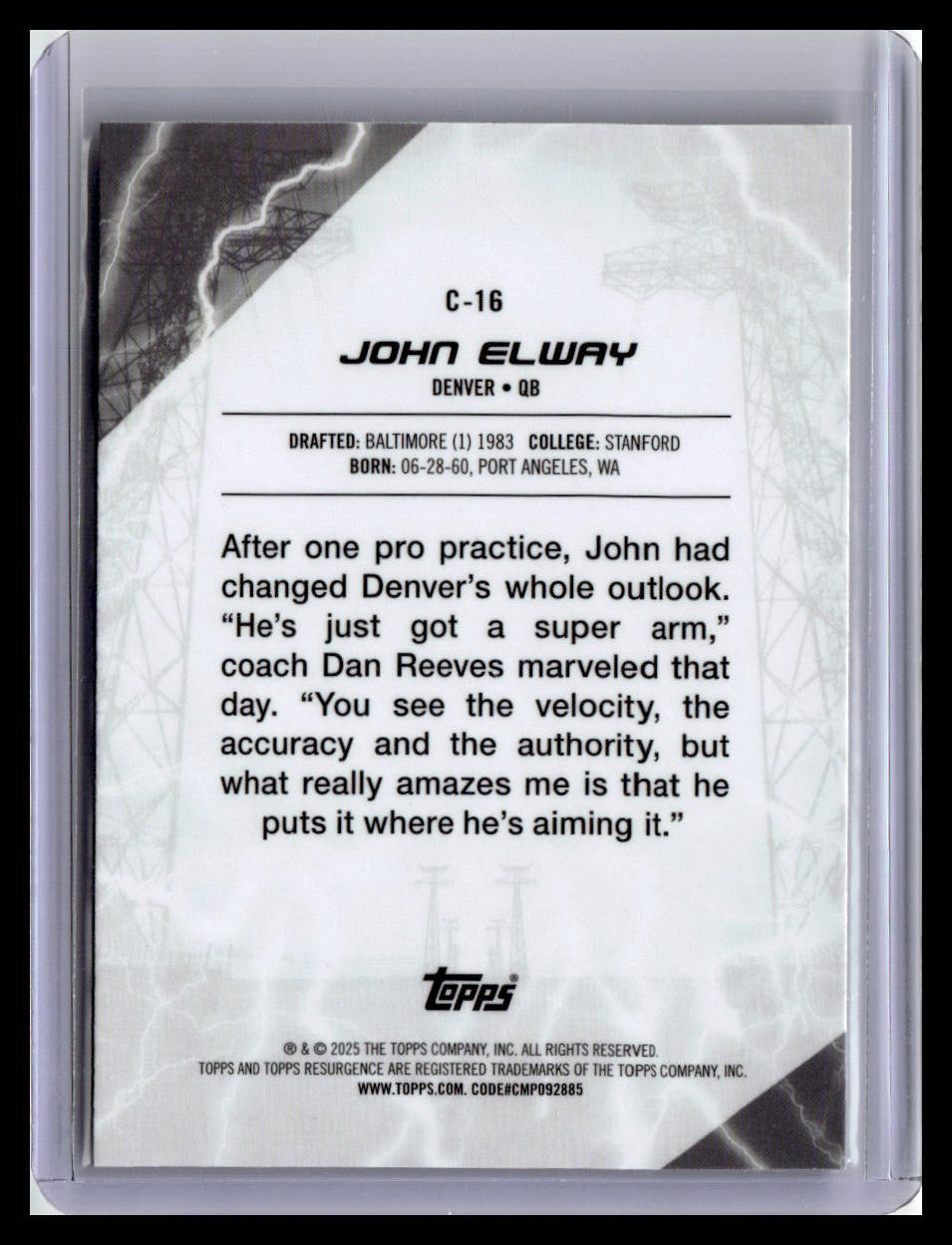 2024 Topps Resurgence #C-16 John Elway Conductors