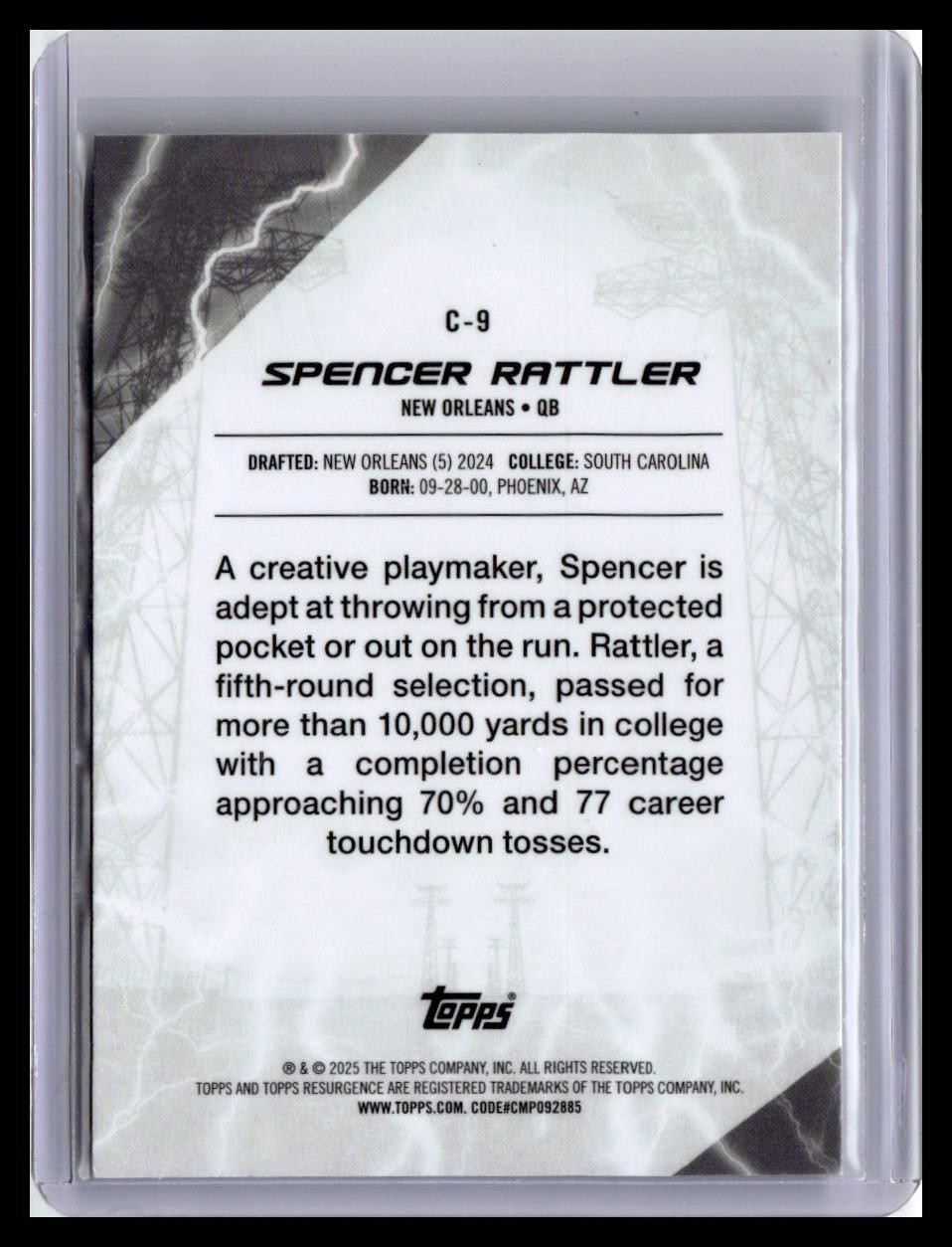 2024 Topps Resurgence #C-9 Spencer Rattler Conductors