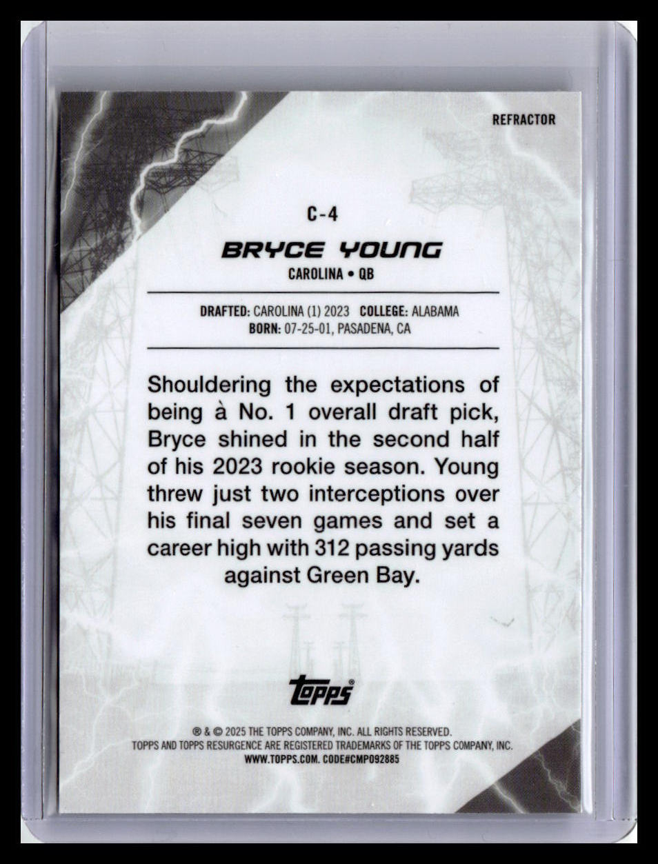 2024 Topps Resurgence #C-4 Bryce Young Conductors