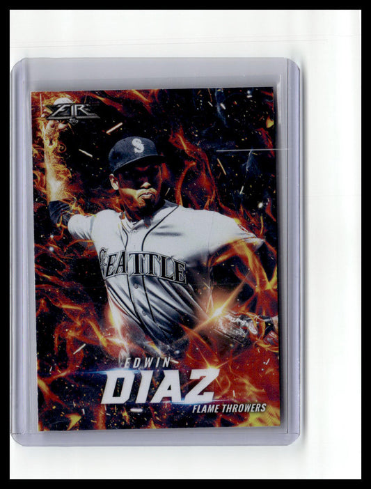 2017 Topps Fire #FT-4 Edwin Diaz Flame Throwers