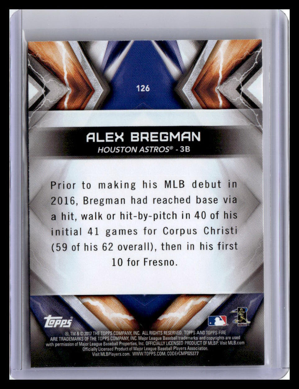 2017 Topps Fire #126 Alex Bregman