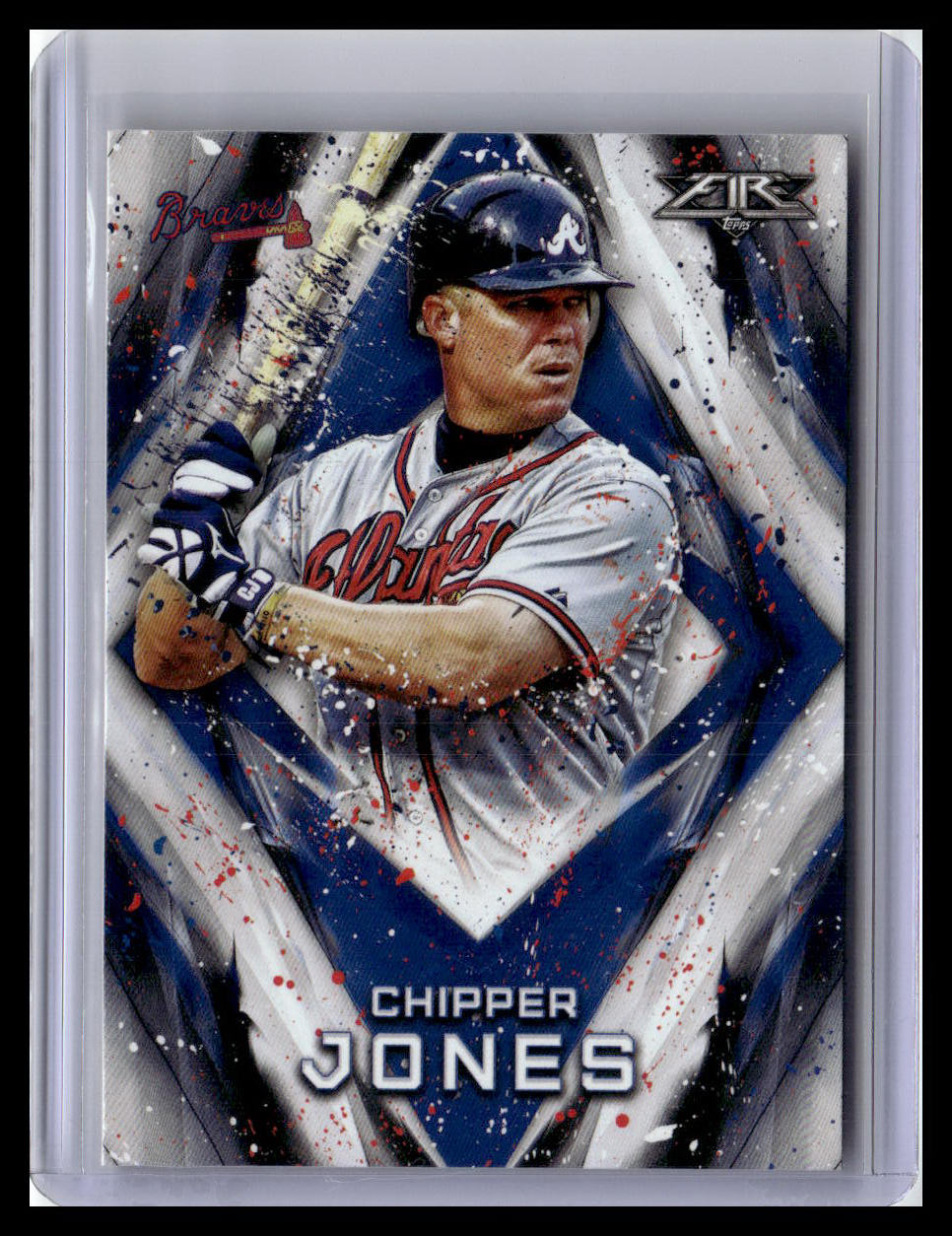 2017 Topps Fire #145 Chipper Jones