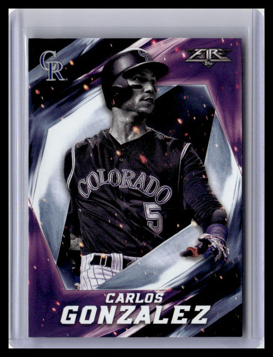 2017 Topps Fire #198 Carlos Gonzalez