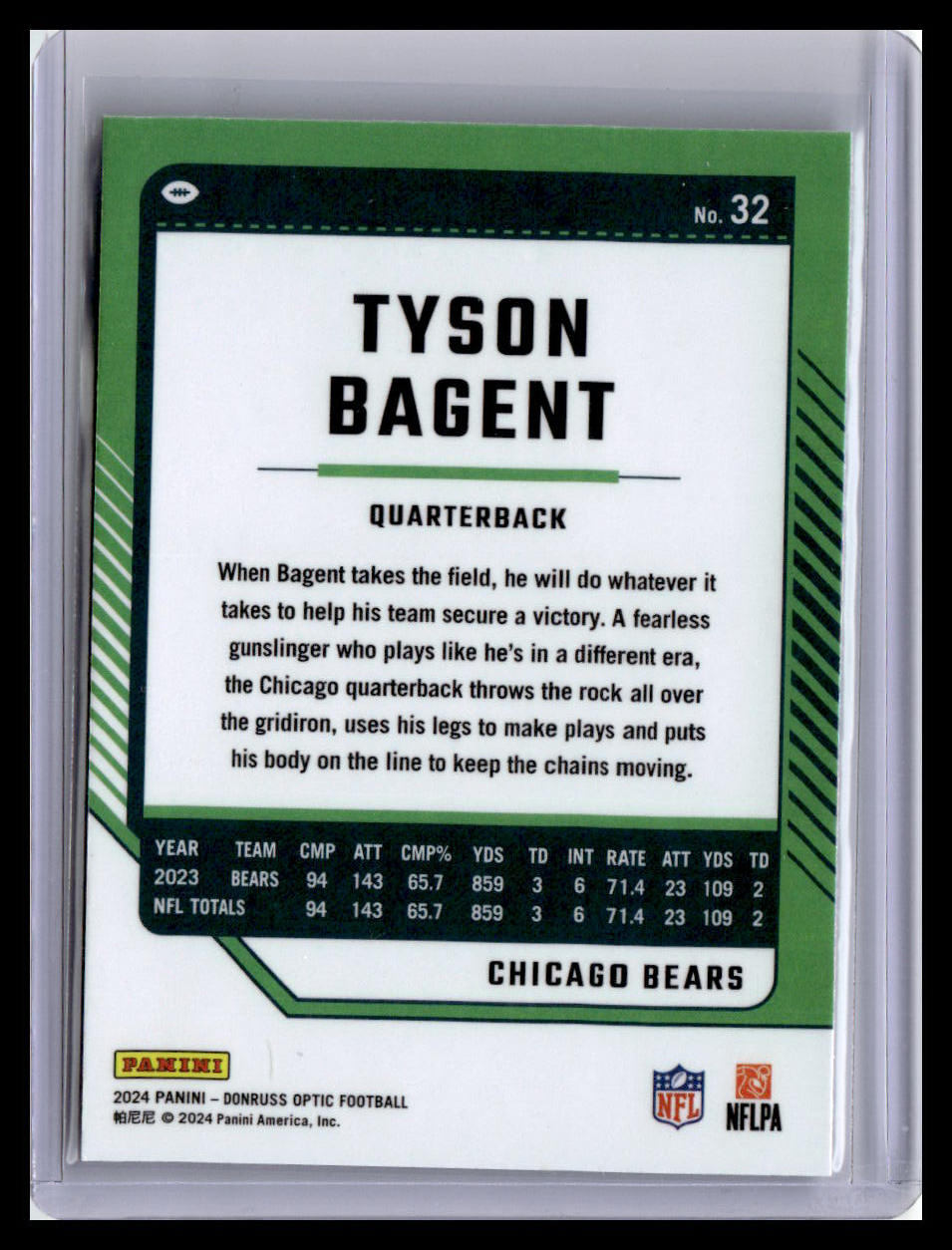 2024 Donruss Optic #32 Tyson Bagent