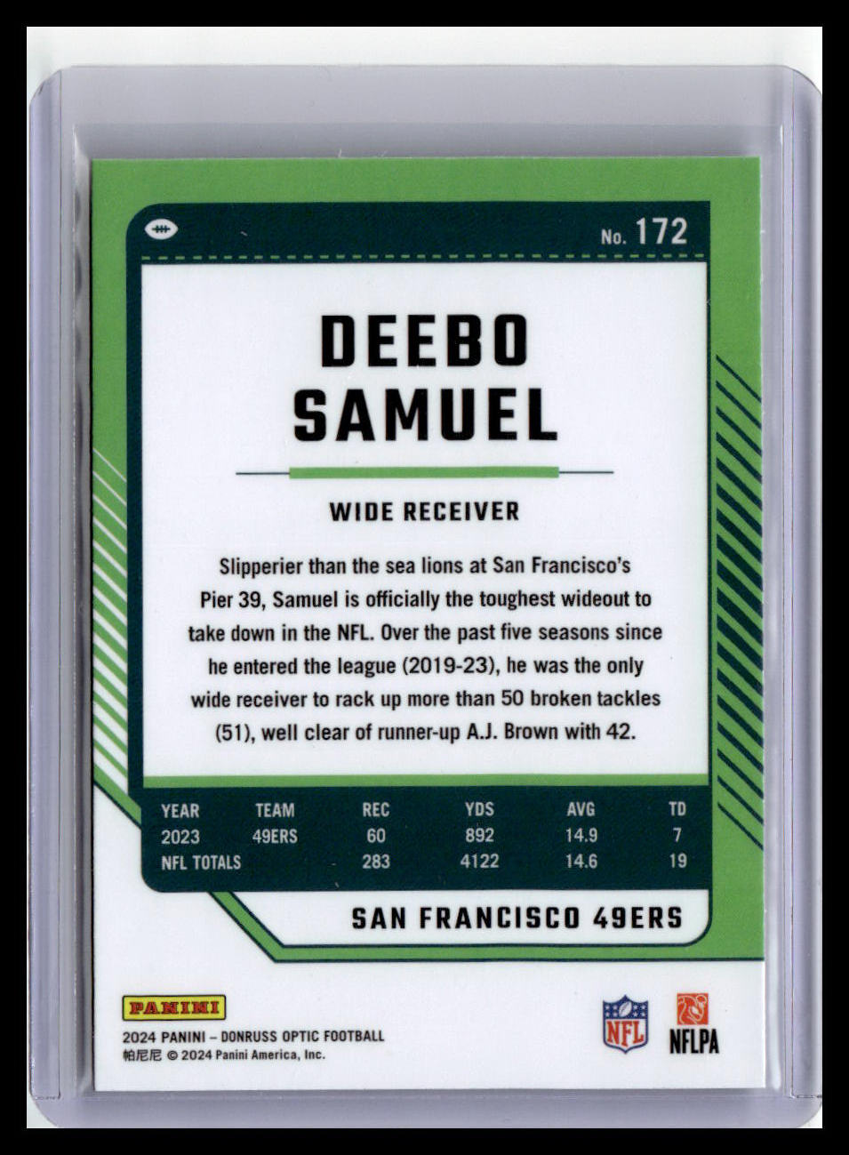 2024 Donruss Optic #172 Deebo Samuel Stars