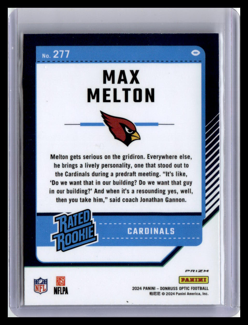 2024 Donruss Optic #277 Max Melton Holo
