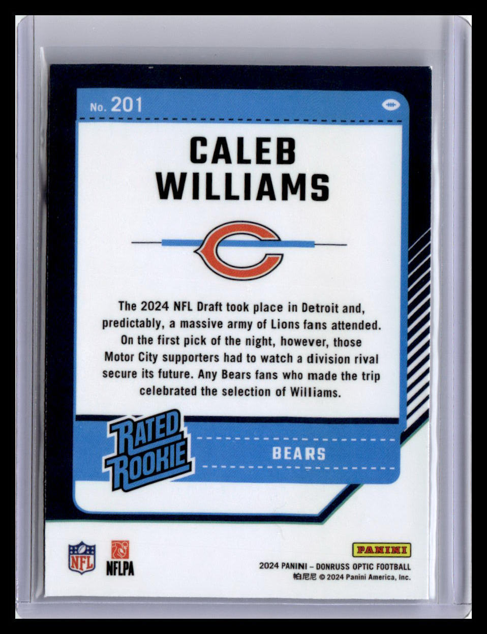 2024 Donruss Optic #201 Caleb Williams