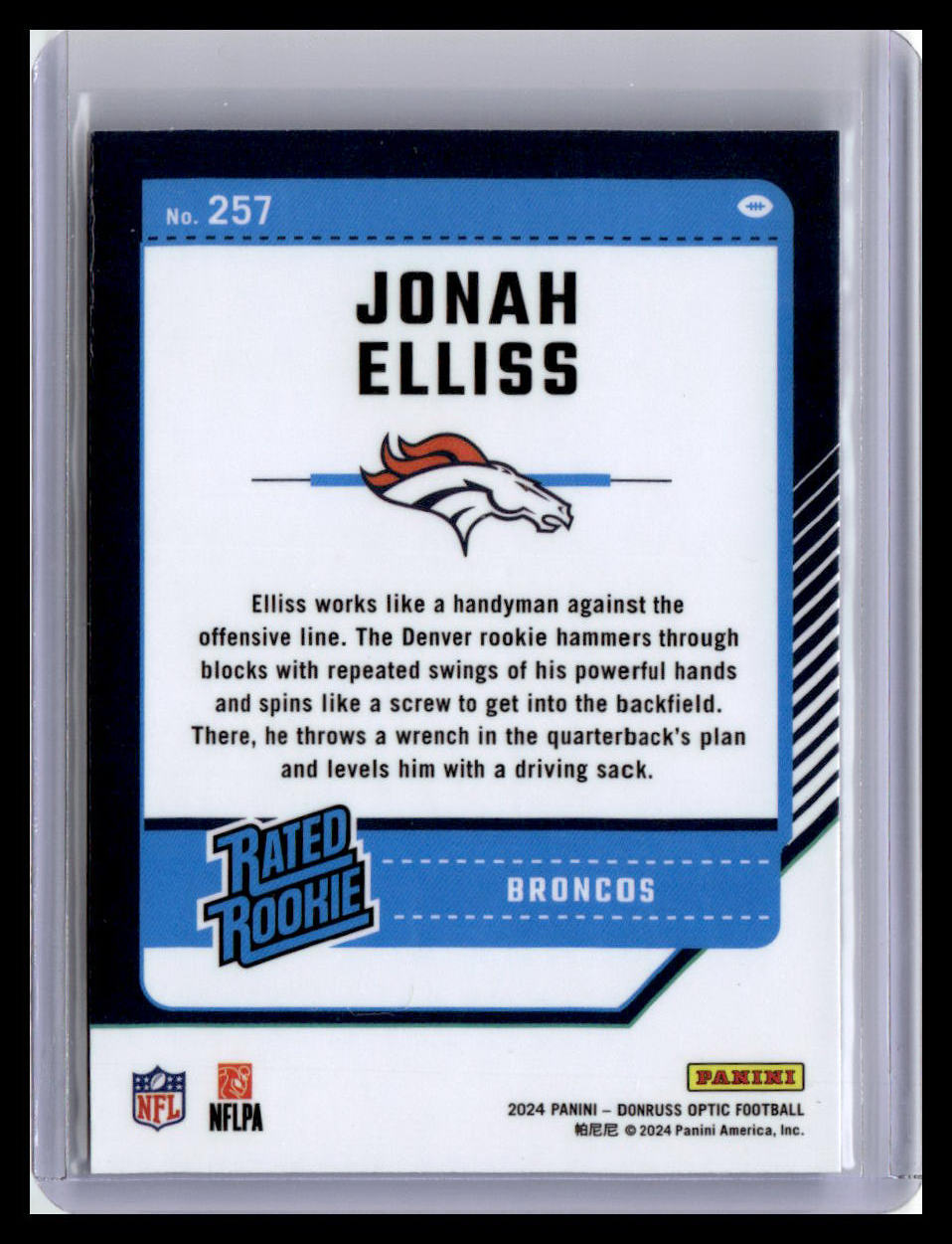 2024 Donruss Optic #257 Jonah Elliss