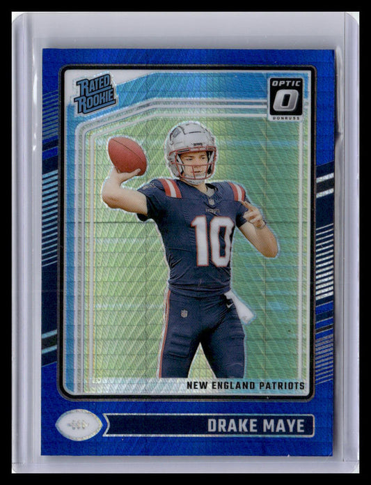 2024 Donruss Optic #229 Drake Maye Blue Hyper