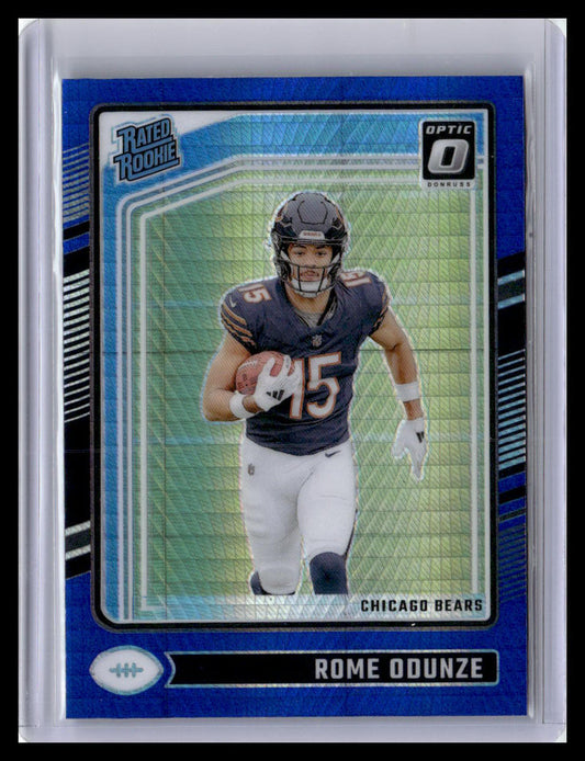 2024 Donruss Optic #286 Rome Odunze Blue Hyper