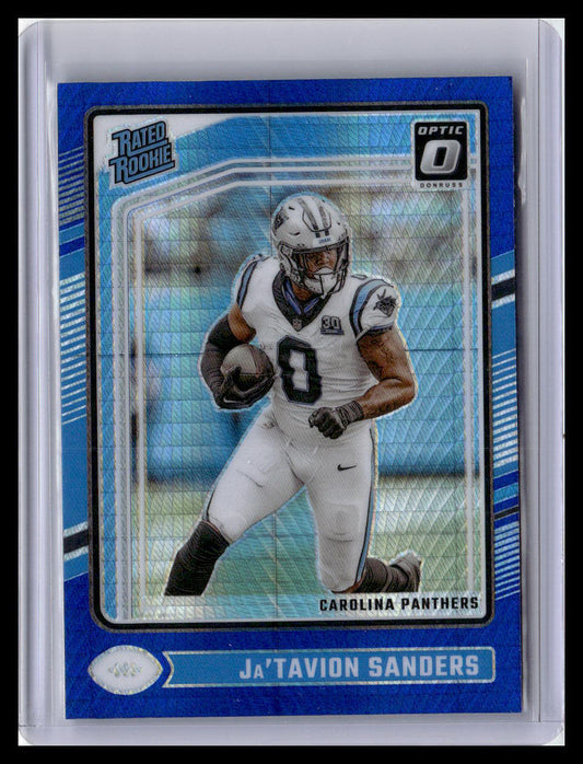 2024 Donruss Optic #244 Ja'Tavion Sanders Blue Hyper