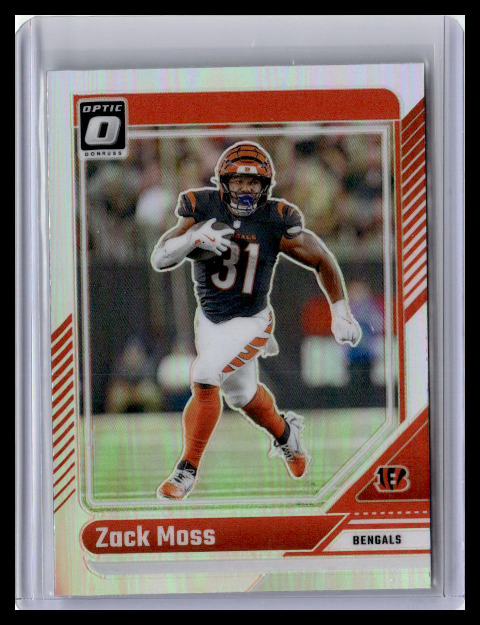 2024 Donruss Optic #39 Zack Moss Holo
