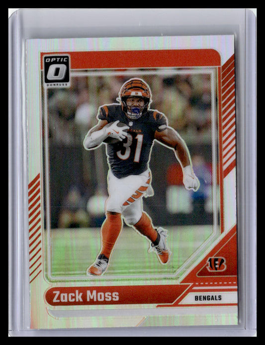 2024 Donruss Optic #39 Zack Moss Holo