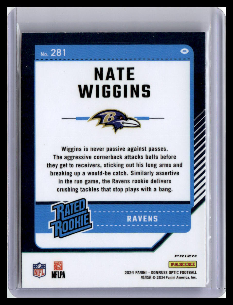 2024 Donruss Optic #281 Nate Wiggins Pink