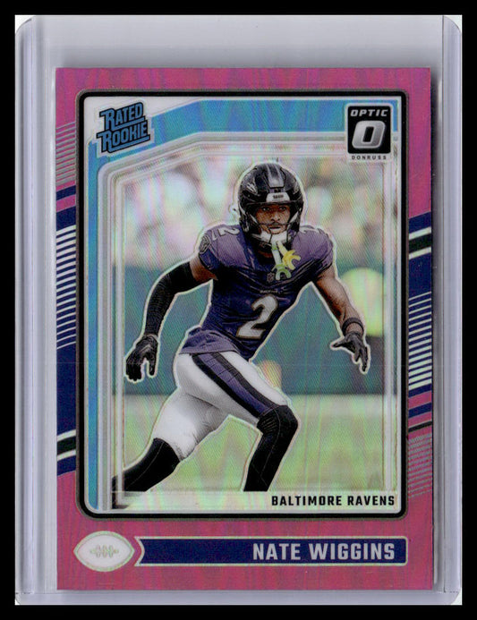 2024 Donruss Optic #281 Nate Wiggins Pink