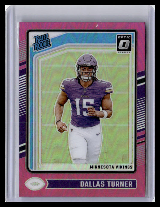 2024 Donruss Optic #224 Dallas Turner Pink