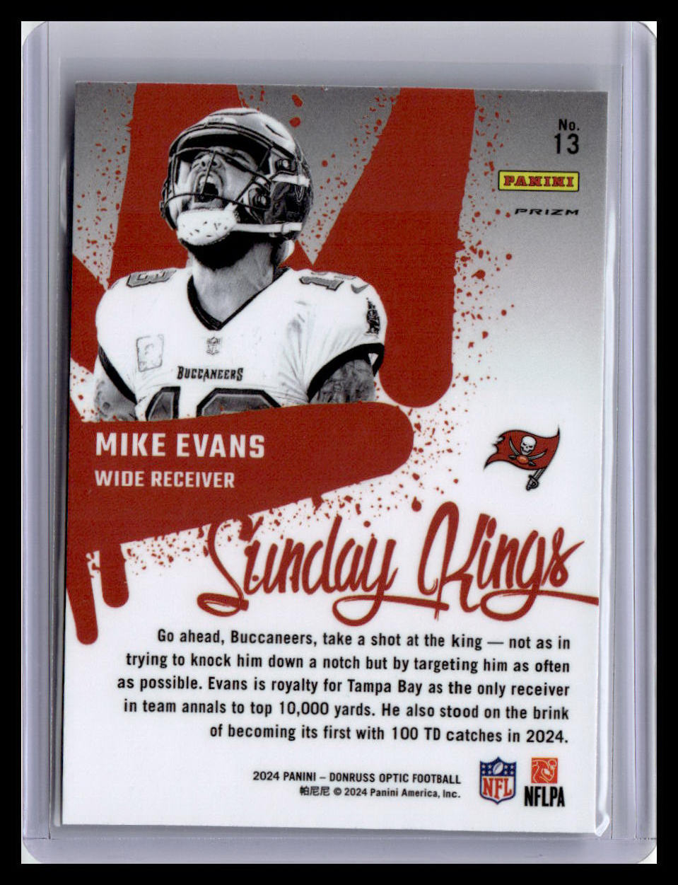 2024 Donruss Optic #13 Mike Evans Sunday Kings