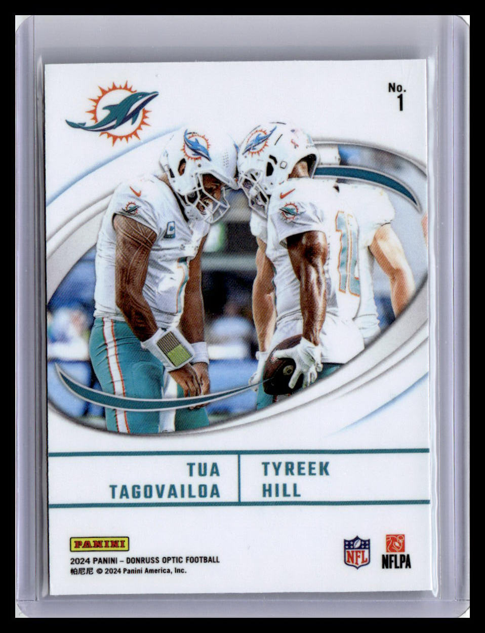 2024 Donruss Optic #1 Tua Tagovailoa / Tyreek Hill Best Tuddys